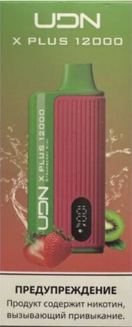 UDN BAR X PLUS Клубника Киви 12000 затяжек