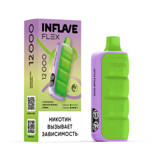 INFLAVE FLEX Кислое Яблоко Слива 12000 затяжек