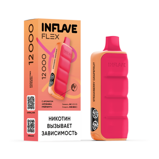 INFLAVE FLEX Клубника Грейпфрут 12000 затяжек