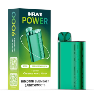 INFLAVE POWER Зелёное Манго Мята 9000 затяжек
